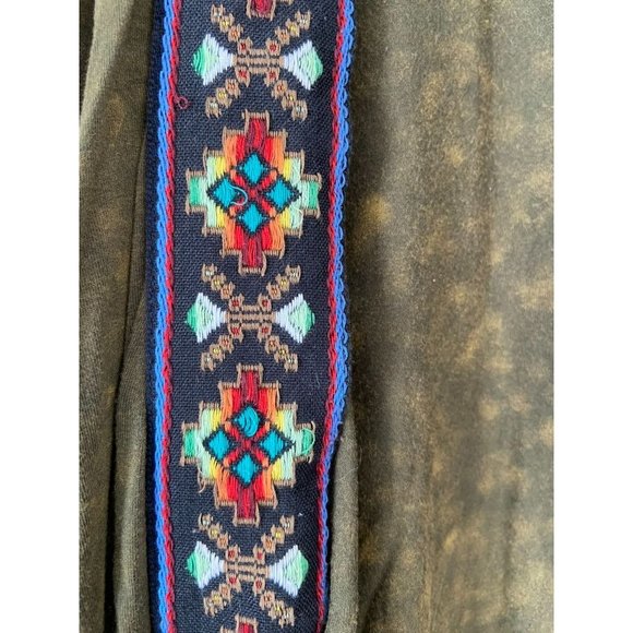 POL women's‎ medium green open front kimono aztec patterned casual cardigan - Picture 8 of 8